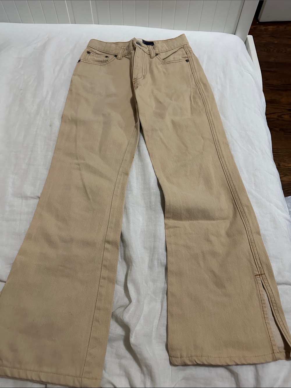 GAP Women's Tan Flare Wide-Leg Jeans